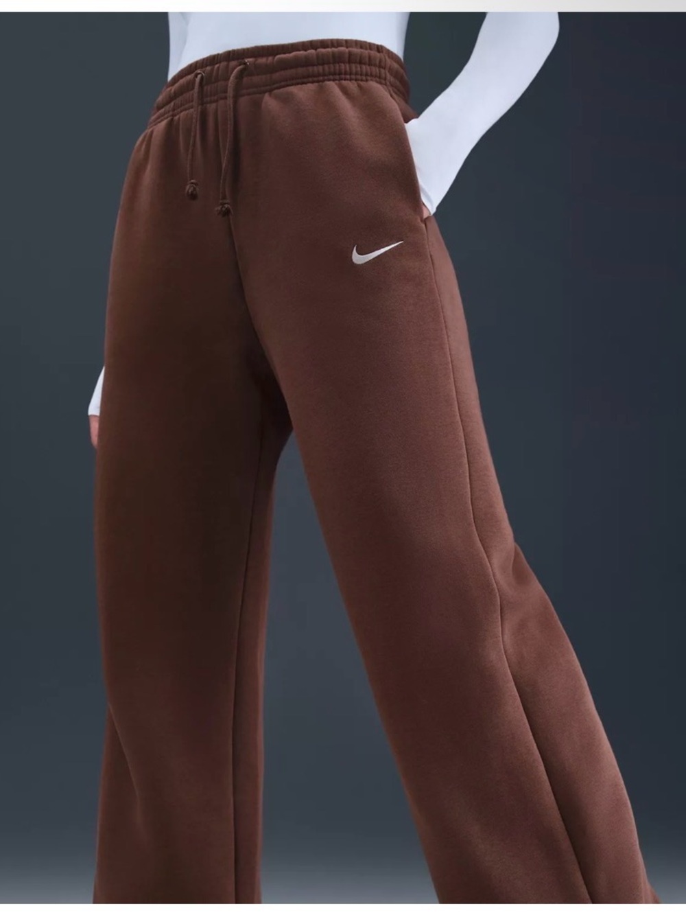 Nike Women's Sportswear Phoenix Fleece High-Waisted Wide-Leg Pants - Fauna Brown